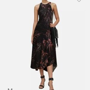 ALLSAINTS Juni Luar Silk Blend Dress Women's Size 8